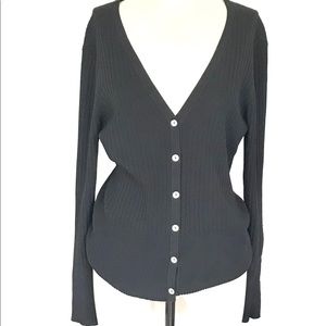 Classic Black Cardigan Women’s Size L.